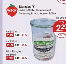 V Markt Weck sturzglas ca. 580 ml Angebot