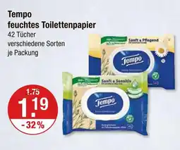 V Markt Tempo feuchtes toilettenpapier sanft & pflegend Angebot
