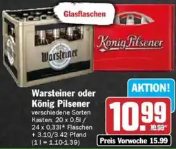 HIT Warsteiner oder König Pilsener Angebot