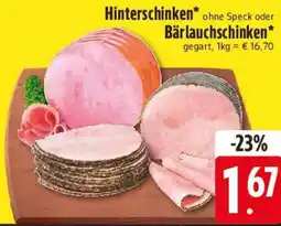 Edeka Hinterschinken oder Bärlauchschinken Angebot