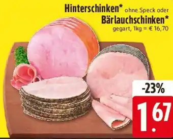 Edeka Hinterschinken oder Bärlauchschinken Angebot