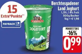 E-Center Berchtesgadener Land Joghurt Angebot