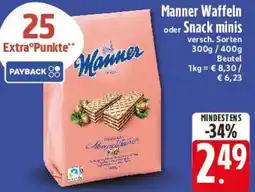 E-Center Manner Waffeln oder Snack minis Angebot