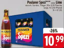 E-Center Paulaner Spezi oder Limo Angebot