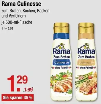 V Markt Rama Culinesse zum Braten, Kochen, Backen und Verfeinern je 500-ml-Flasche Angebot