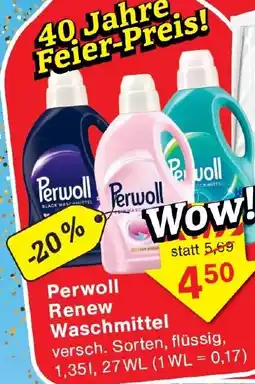 Wiglo Wunderland Perwoll Renew Waschmittel Angebot