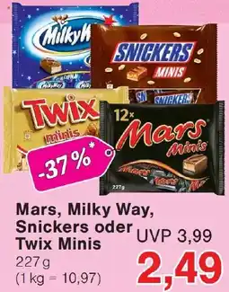 Wiglo Wunderland Mars, Milky Way, Snickers oder Twix Minis Angebot
