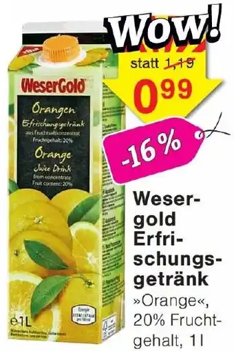 Wiglo Wunderland Wesergold Erfrischungsgetränk Angebot