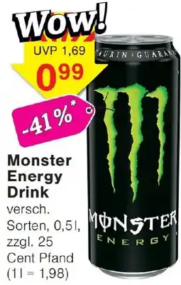 Wiglo Wunderland Monster Energy Drink Angebot