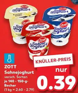 Kaufland Zott sahnejoghurt erdbeere Angebot