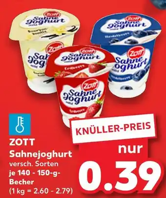 Kaufland Zott sahnejoghurt erdbeere Angebot