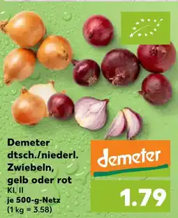 Kaufland Demeter dtsch./niederl. zwiebeln, gelb oder rot Angebot
