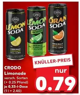 Kaufland Crodo lemon soda Angebot