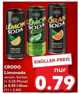 Kaufland Crodo lemon soda Angebot