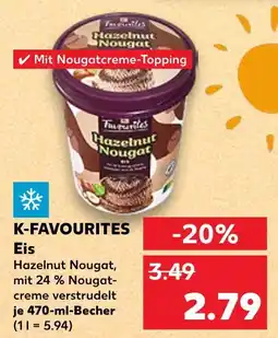 Kaufland K-favourites hazelnut nougat eis Angebot
