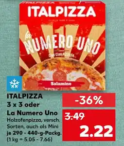Kaufland Italpizza 3 x 3 oder la numero uno holzofenpizza Angebot