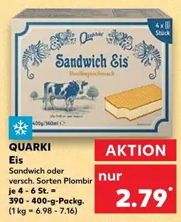 Kaufland Quarki sandwich eis Angebot