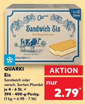 Kaufland Quarki sandwich eis Angebot