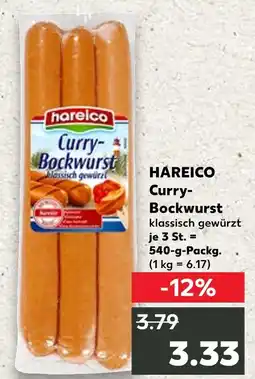 Kaufland Hareico curry-bockwurst klassisch gewürzt Angebot