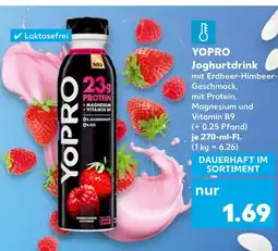 Kaufland Yopro joghurtdrink mit erdbeer-himbeer-geschmack Angebot