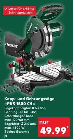 Kaufland Parkside kapp- und gehrungssäge pks 1500 c4 Angebot