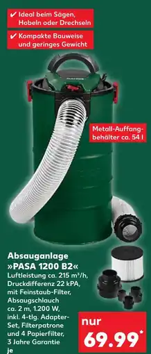 Kaufland Absauganlage pasa 1200 b2 Angebot