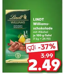 Kaufland Lindt williams-schokolade mit alkohol Angebot