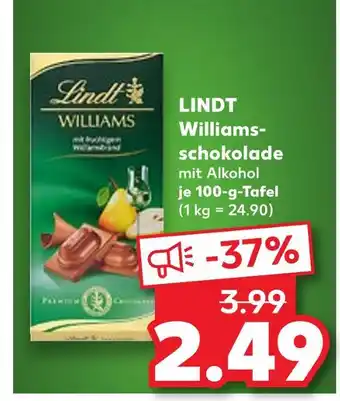 Kaufland Lindt williams-schokolade mit alkohol Angebot