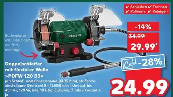 Kaufland Parkside doppelschleifer mit flexibler welle Angebot