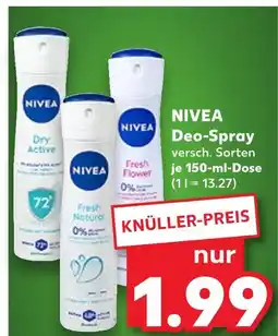 Kaufland Nivea dry active deo-spray Angebot