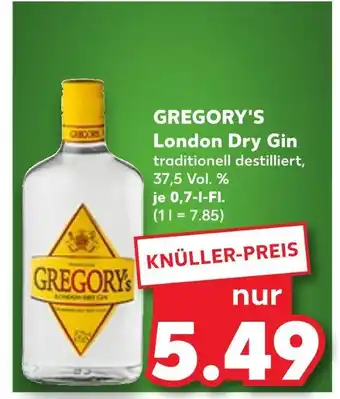 Kaufland Gregory's london dry gin Angebot
