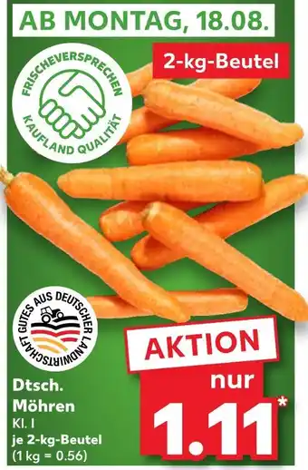 Kaufland Dtsch. möhren kl. i Angebot