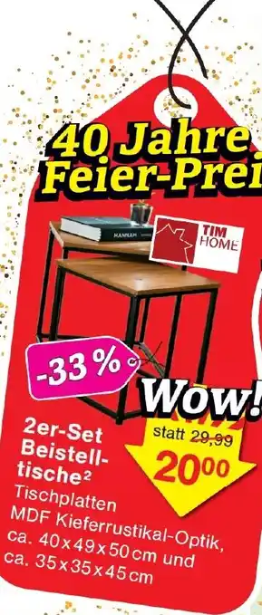 Wiglo Wunderland 2er-Set Beistelltische Angebot