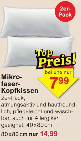 Wiglo Wunderland Mikrofaser-Kopfkissen Angebot