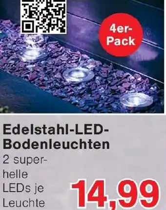 Wiglo Wunderland Edelstahl-LED-Bodenleuchten Angebot