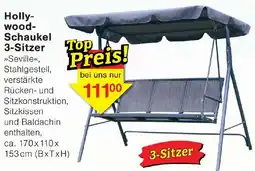 Wiglo Wunderland Hollywood-Schaukel 3-Sitzer Angebot
