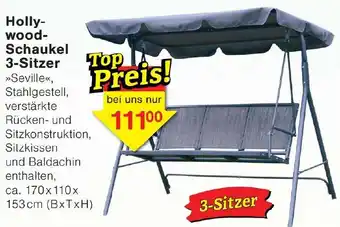 Wiglo Wunderland Hollywood-Schaukel 3-Sitzer Angebot