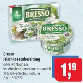 Markant Bresso Frischkäsezubereitung oder Portionen Angebot
