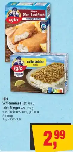 Markant iglo Schlemmer-Filet oder Filegro Angebot