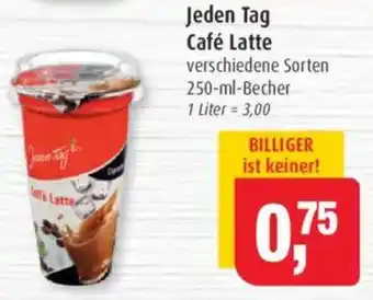 Markant Jeden Tag Café Latte Angebot