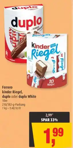 Markant Ferrero kinder Riegel, duplo oder duplo White Angebot