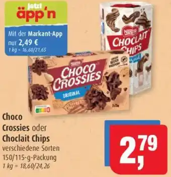 Markant Choco Crossies oder Choclait Chips Angebot