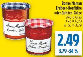diska Bonne Maman Erdbeer-Konfitüre oder Quitten-Gelee Angebot
