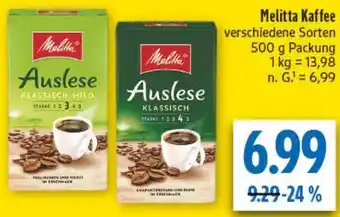 diska Melitta Kaffee Angebot