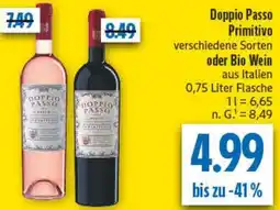 diska Doppio Passo Primitivo oder Bio Wein Angebot