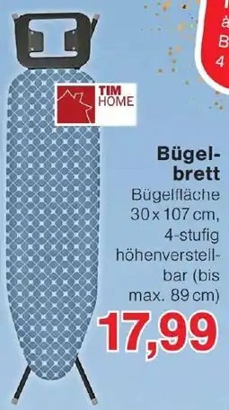 Wiglo Wunderland TIM HOME Bügelbrett Angebot