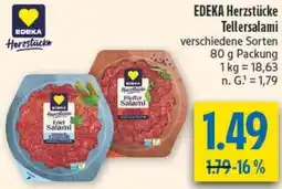 diska EDEKA Herzstücke Tellersalami Angebot