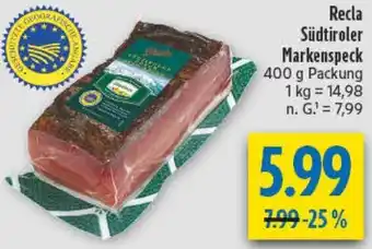 diska Recla Südtiroler Markenspeck Angebot