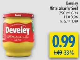 diska Develey Mittelscharfer Senf Angebot