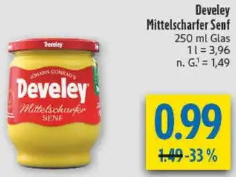 diska Develey Mittelscharfer Senf Angebot